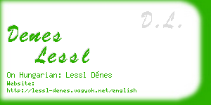 denes lessl business card